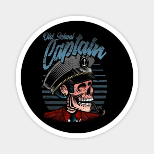 Old School Captain Skull Magnet